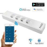 Tuya Smart Power Strip - Individual App & Alexa Voice Control, EU/UK/US