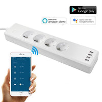 Tuya Smart Power Strip - Individual App & Alexa Voice Control, EU/UK/US