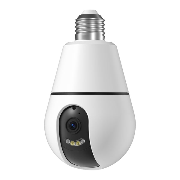 AI Security Camera Light Bulb - 360° HD 3MP WiFi CCTV, E27 Hidden Camera