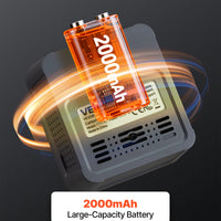 CO2 Monitor with Temperature & Humidity Display - Portable NDIR Sensor