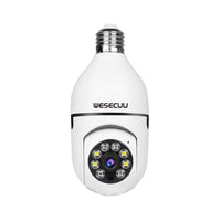 Smart WiFi PTZ Security Camera Bulb - 360° Night Vision, E27 Wireless CCTV